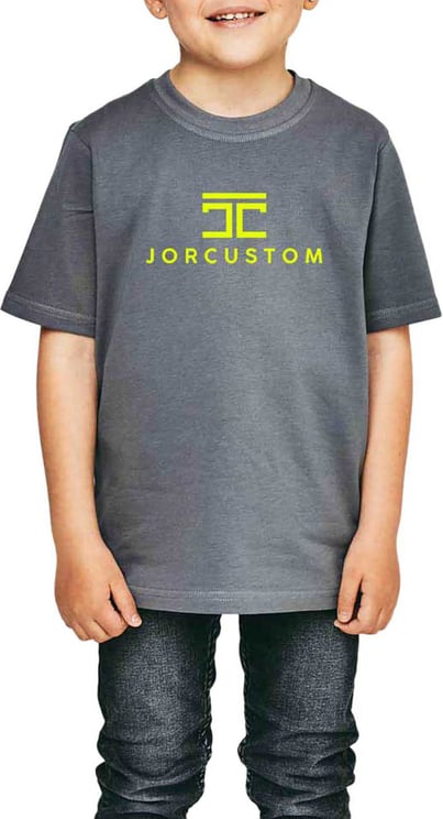 JorCustom Trademark Kids T-Shirt Grey Grijs