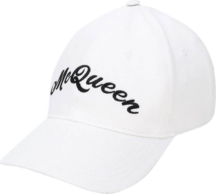 Alexander McQueen logo embroidered baseball hat Wit