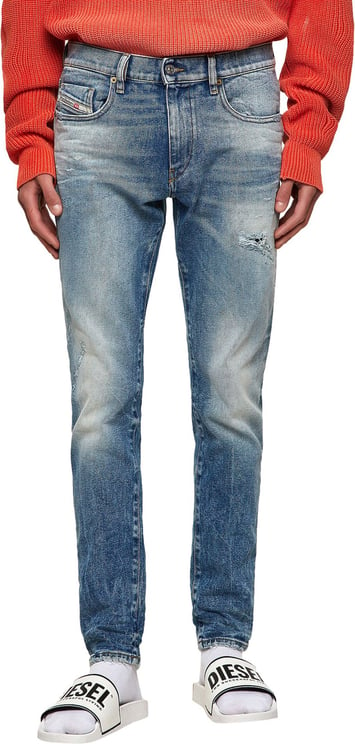 Jeans D-Strukt Slim Damaged Blue