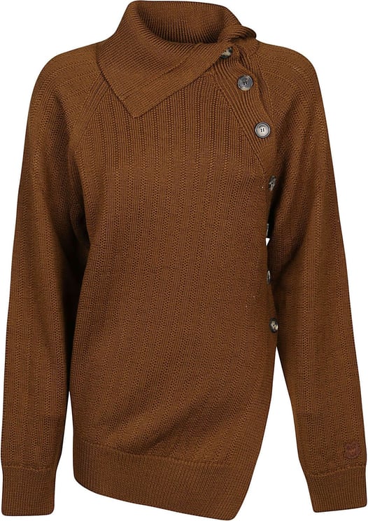 Kenzo Tc Seasonal Buttoned Sweater Brown Brown