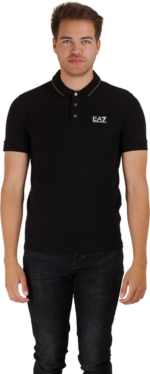 EA7 Jersey Polo Zwart