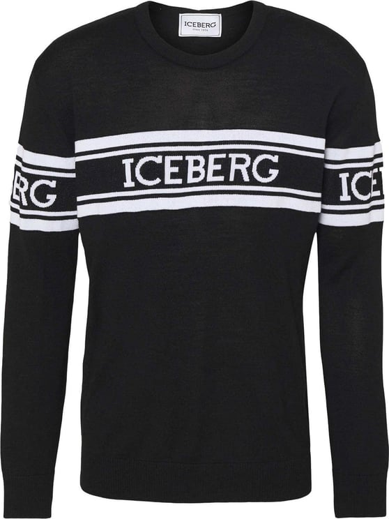 Iceberg Logo Sweater Zwart Zwart