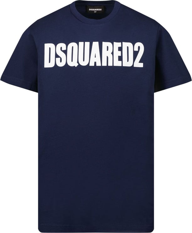 Dsquared2 Kinder T-shirt Navy Blauw