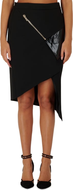Black skirt with silver zip