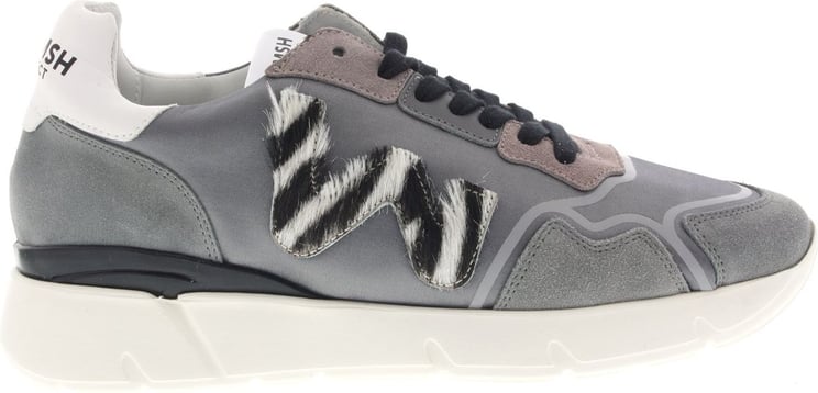 WOMSH Sneakers Runny Grey Zebra Ru Grijs Grijs