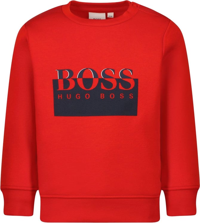 Hugo Boss Boss J05893 baby trui rood Rood