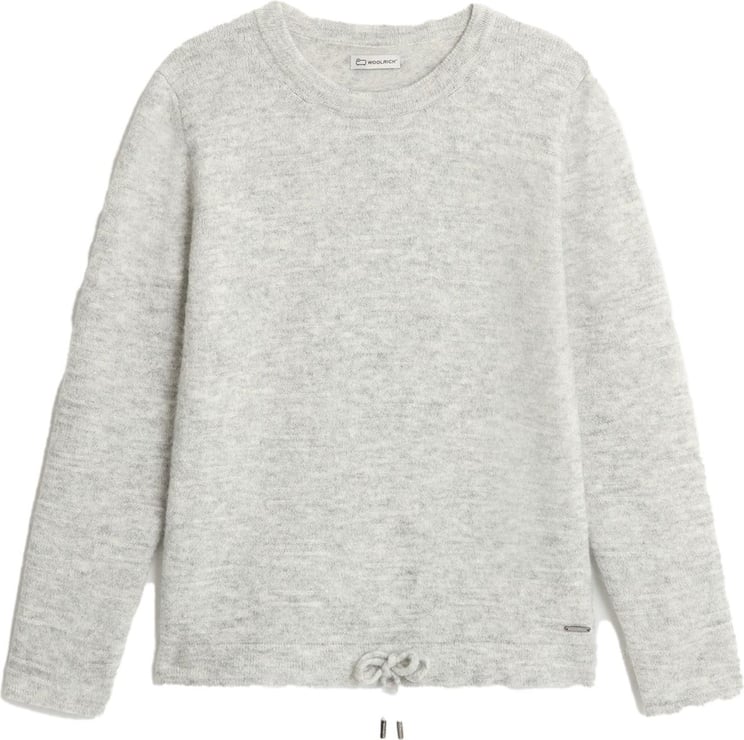 Stretch Wool Crewneck Sweater Light Grey