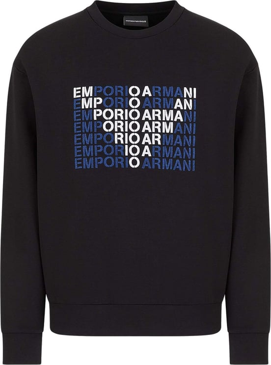 Emporio Armani Eagle Sweater Zwart Black