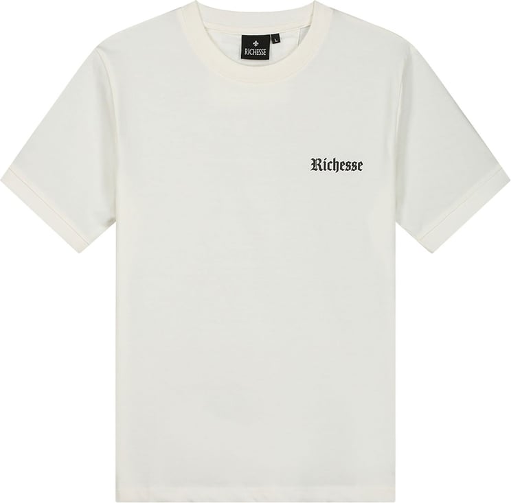 Richesse Logo Creme T-shirt Wit
