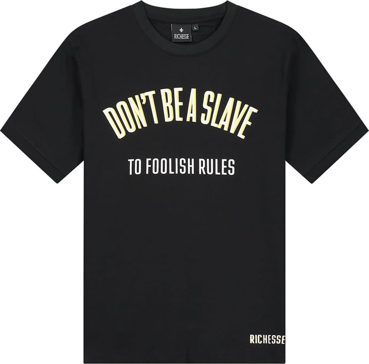 Richesse Rules Black T-shirt Zwart