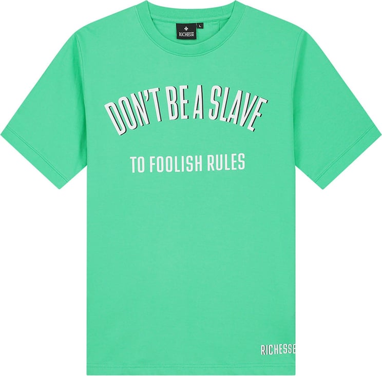 Richesse Rules Light Teal T-shirt Groen