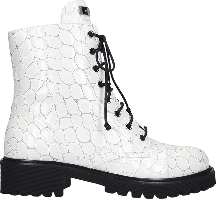 Ankle Boots White Combat Bangels