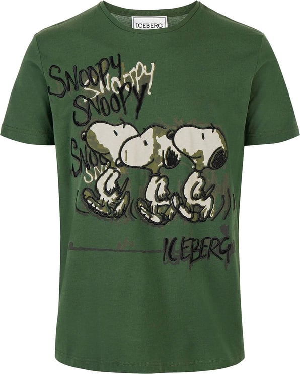 Iceberg T-shirt Snoopy Militare Green Groen