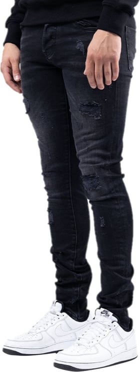 XPLCT Studios Montreal Zipper Jeans Black Zwart