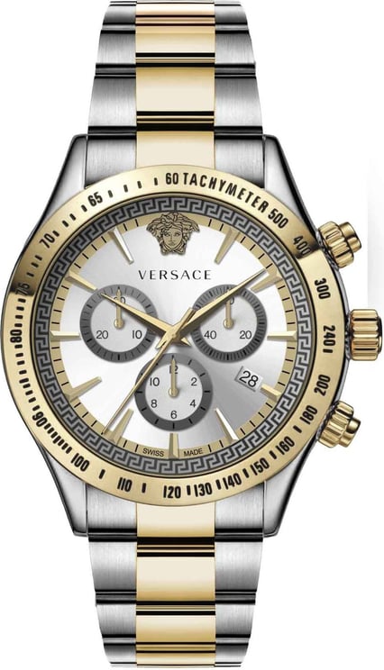 Versace VEV700519 Chrono Classic heren horloge chronograaf 44 mm Zilver