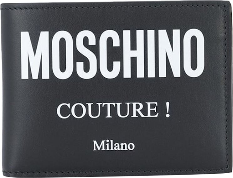 Moschino Couture Logo Bifold Wallet Zwart
