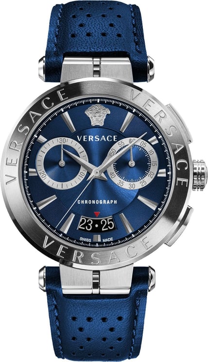 Versace VE1D01220 Aion heren horloge 45 mm Blauw