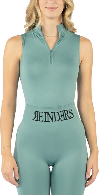 Reinders Body Turtleneck Zipper Short Sleeves Blauw