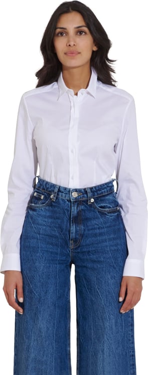 cotton-poplin shirt bodysuit