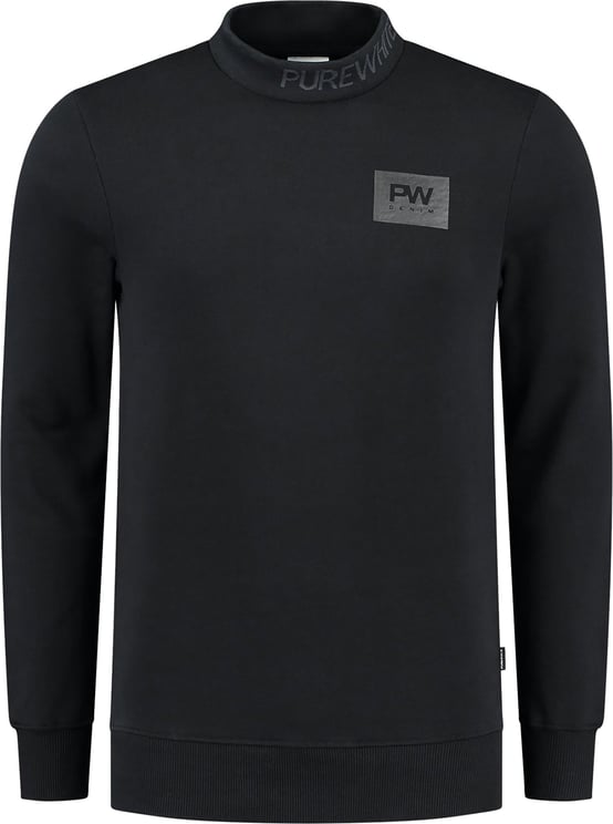 Purewhite Regular Fit Crewneck Sweater Zwart