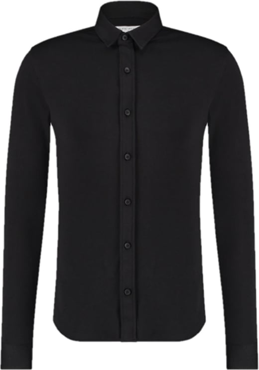 Purewhite Essential Shirt Jersey Black Zwart