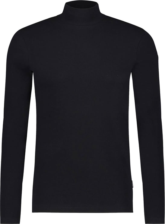 Purewhite Long Sleeve Modern Mockneck T-shirt Zwart