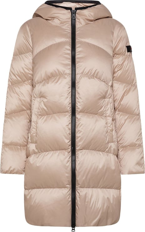 Peuterey Long down jacket in recycled fabric Beige