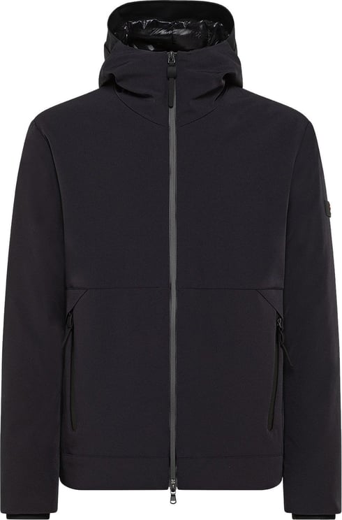 Peuterey Smooth Primaloft bomber jacket with black details Blauw