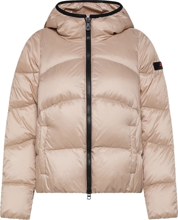 Peuterey Post-consumer recycled fabric down jacket Beige