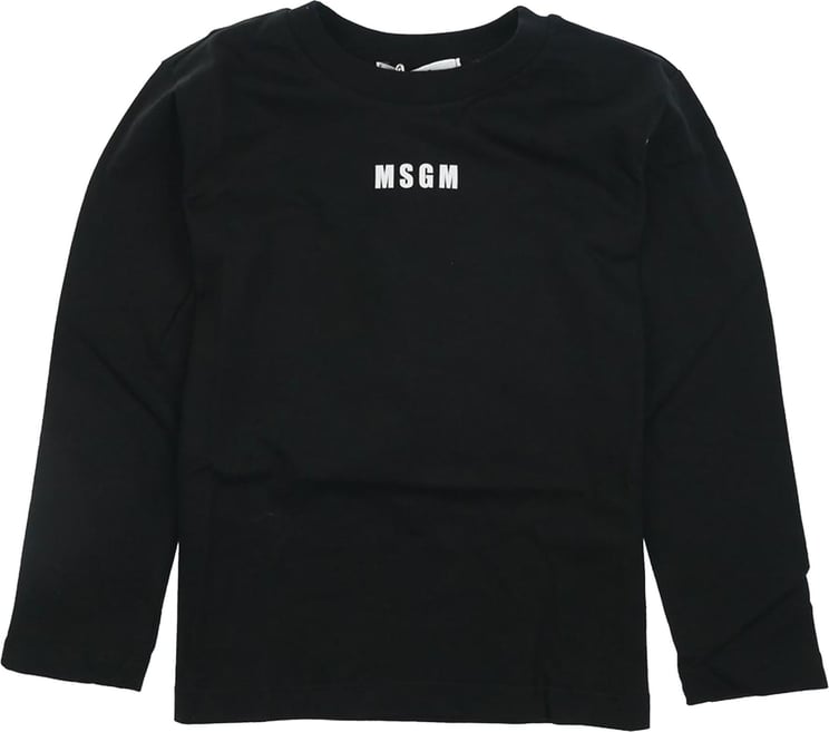 MSGM T-shirt M/l Jersey Boy Black Zwart