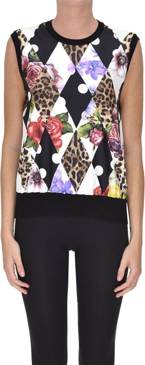 Printed Silk And Cashmere Top