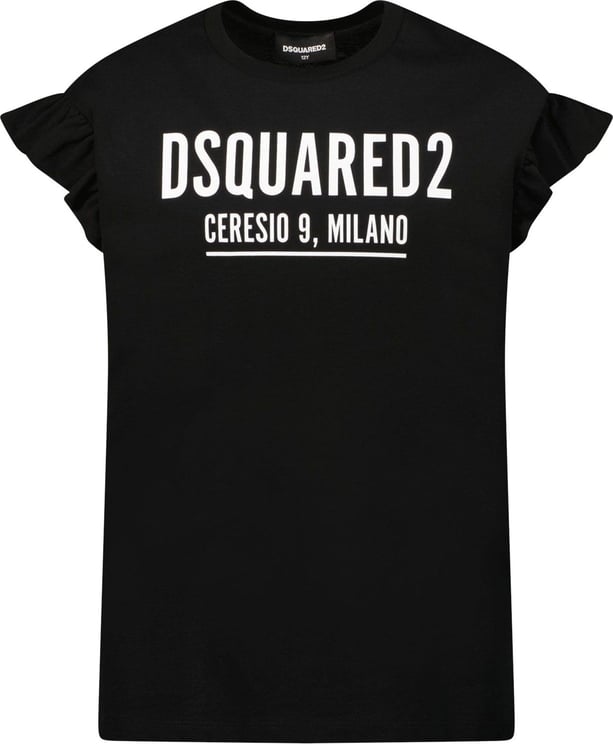 Dsquared2 Kinder T-shirt Zwart Zwart