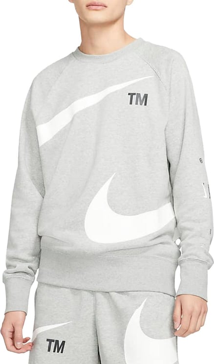 Nike Sportswear Swoosh Sweater Heren Grijs Grijs