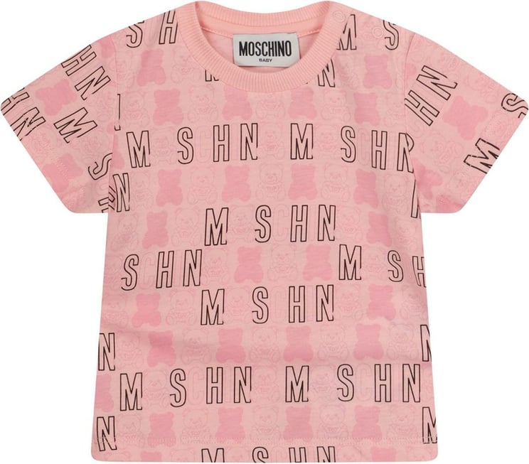 Moschino Baby T-shirt Licht Roze Roze