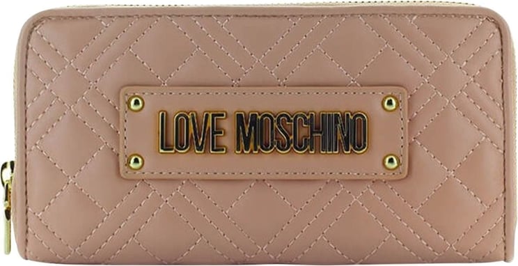 Love Moschino Quilted Nude Pink Large Wallet Beige Beige