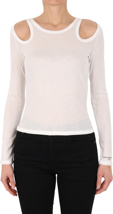 Stella McCartney Cut-out White Top Wit