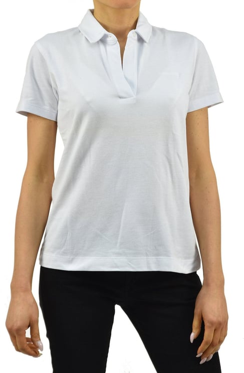 Calvin Klein Calvin Klein Collection T-shirt White Polo Women Cotton Button Wit