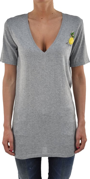 Dsquared2 Dsquared2 Long gray t-shirt woman cotton logo mod.s72ha0369s14270091 Grijs
