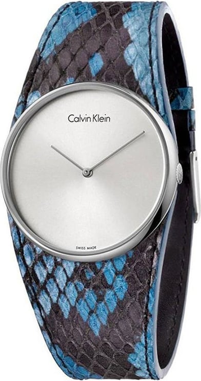 Calvin Klein Blue Woman Woman Steel and Leather Mod.K5V231