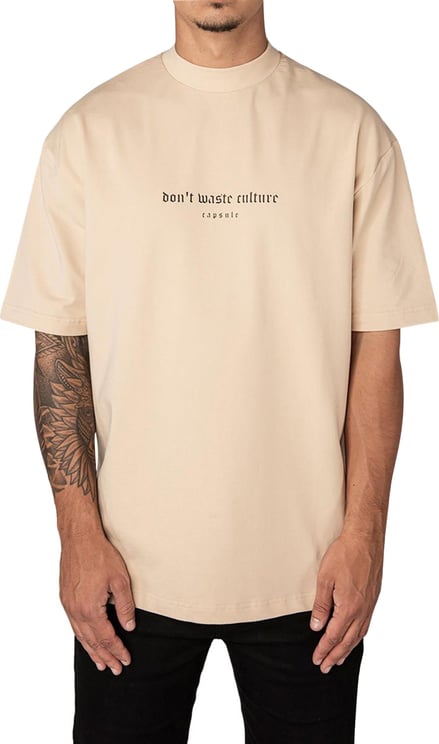 Don't Waste Culture T-shirt Ivory Beige