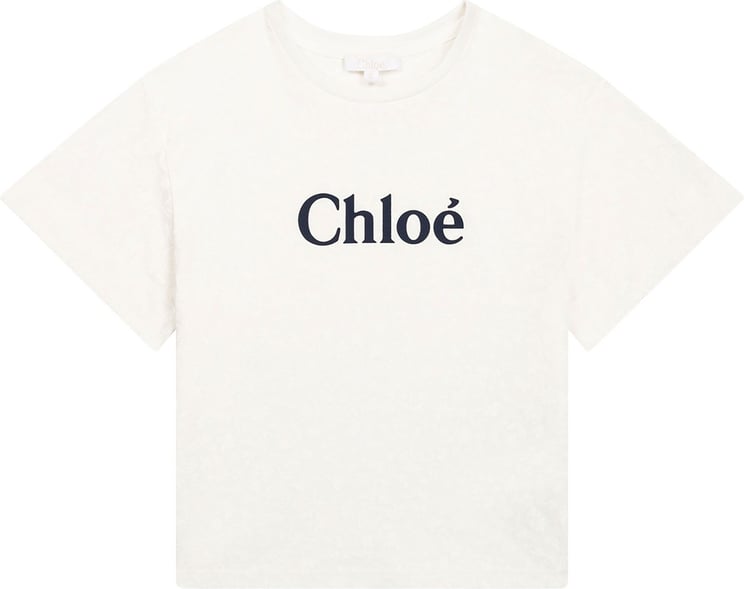 Chloé Logo Tshirt off-white Wit