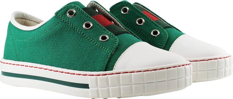 Gucci Green Boy Sneakers Groen
