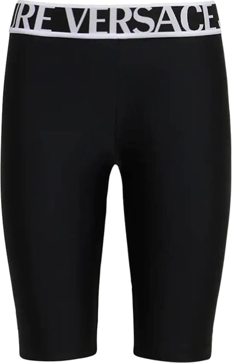 Black Biker Shorts With Logo Black