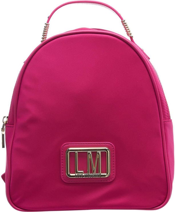 Love Moschino Backpack In Nylon Pink Roze
