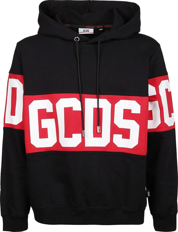 GCDS Band Logo Regular Sweatshirt Black Zwart