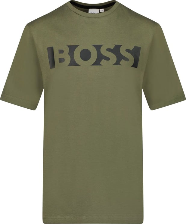 Hugo Boss Boss Kinder T-shirt Army Groen