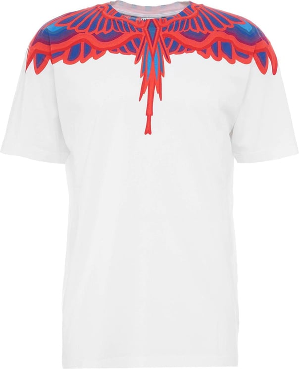 Marcelo Burlon T-shirt Curves Wings White Wit