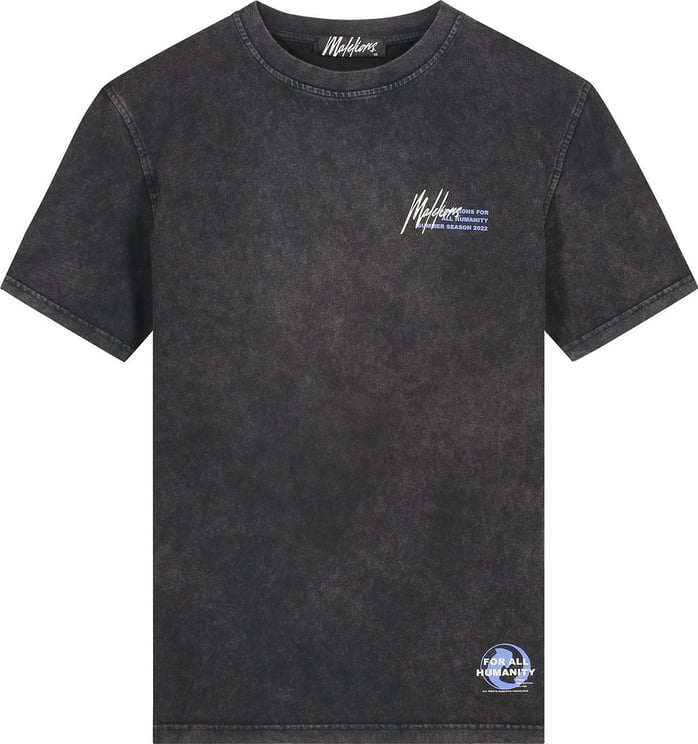 Malelions F A H T-Shirt - Stonewash Zwart