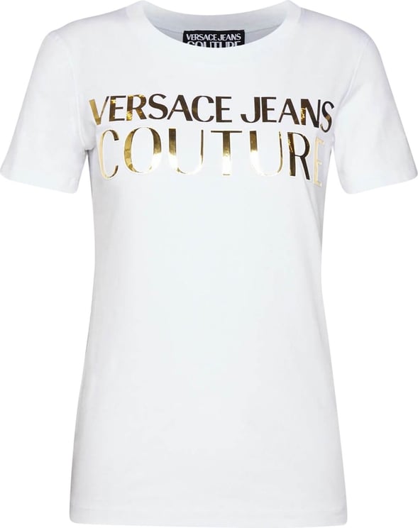 Versace Jeans Couture Logo Mirror White T-shirt White Wit