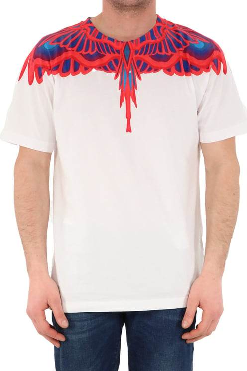 Marcelo Burlon Curved Wings T-shirt Wit